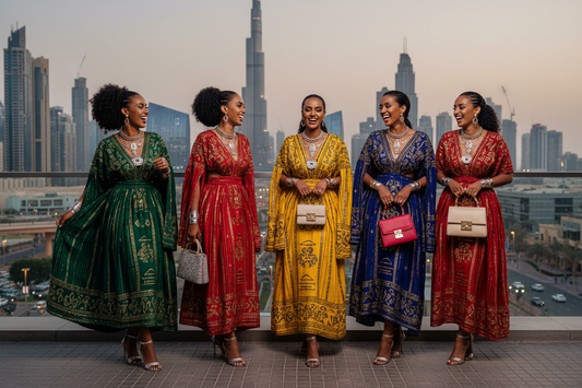 Stylish African women in traditional dresses in Dubai