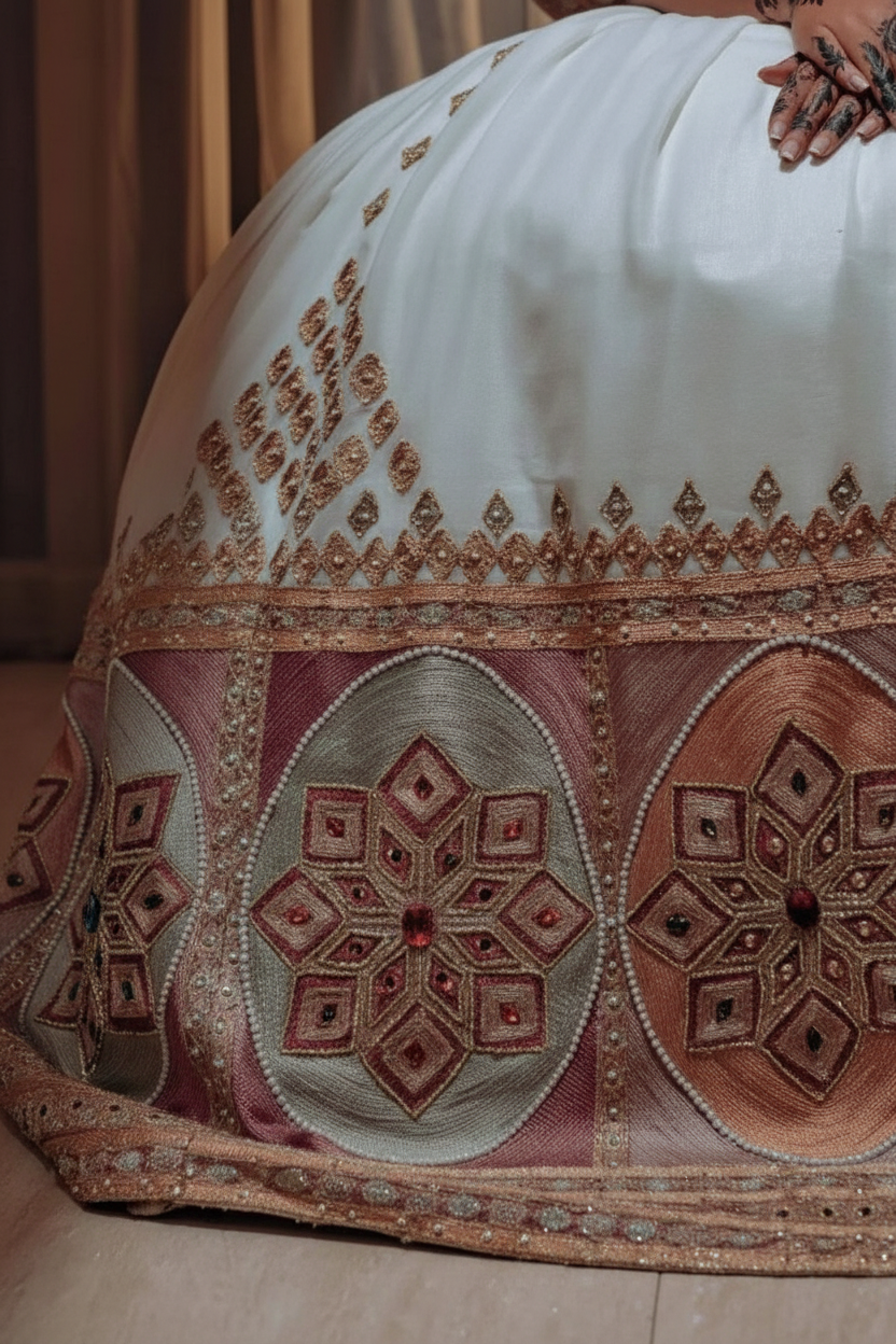 Ethiopian Bridal Dress Detail