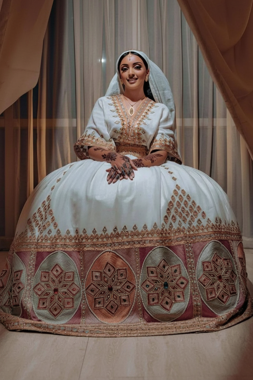 Ethiopian Bridal Dress Front