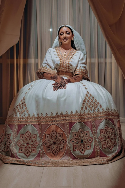 Ethiopian Bridal Dress Front