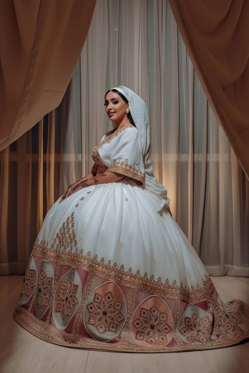 Ethiopian Bridal Dress Side