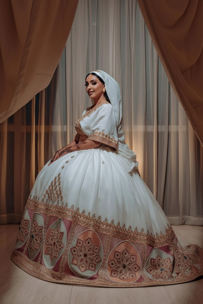 Ethiopian Bridal Dress Side